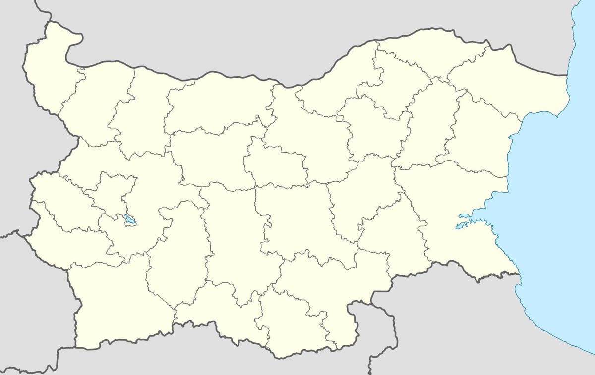 քարտեզ Բուլղարիայի векторная քարտեզ 