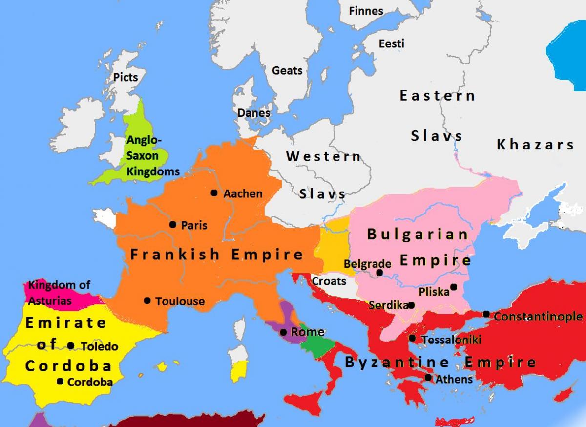 Սոֆիա Բուլղարիա Եվրոպայի քարտեզի վրա