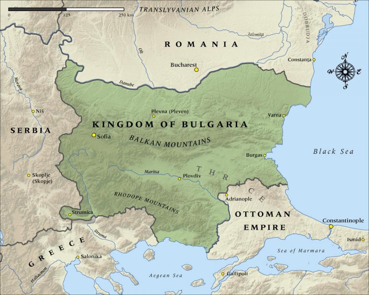 քարտեզը հին բուլղարերեն