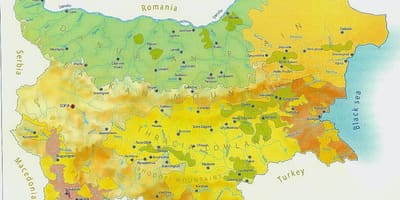 Քարտեզ Բուլղարիայի կլիման