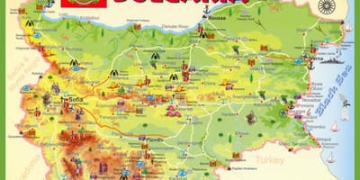 Բուլղարիա վայրերի քարտեզ