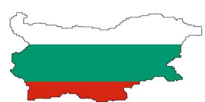 Դրոշը Բուլղարիայի քարտեզի վրա 