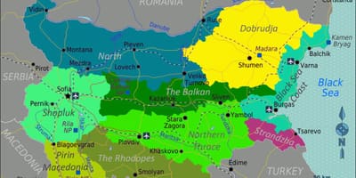 Քարտեզ Բուլղարիայի օդանավակայանների"