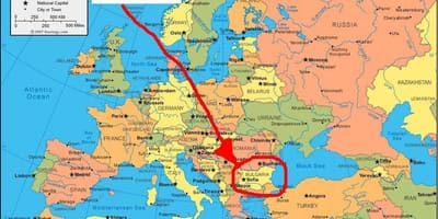 Քարտեզ Բուլղարիայի շրջապատող երկրների