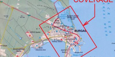 Քարտեզ Բուրգասի Բուլղարիա